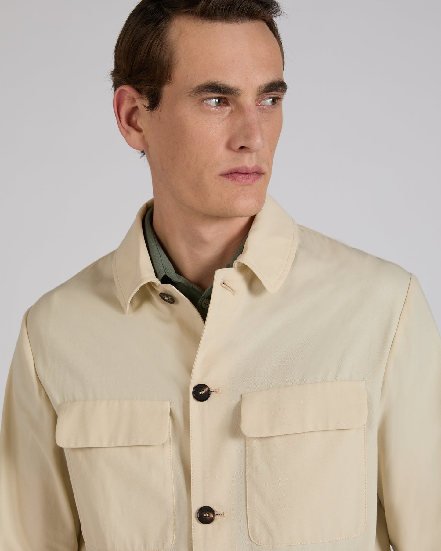 Cotton crepe overshirt