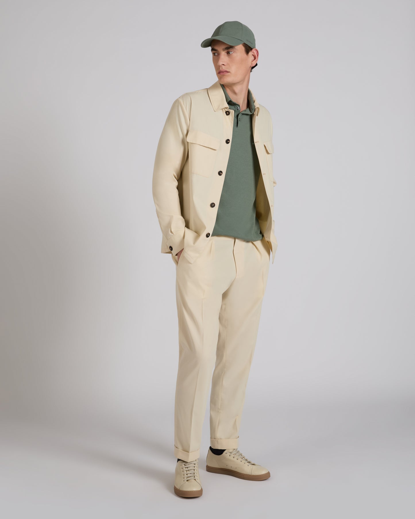 Cotton crepe overshirt