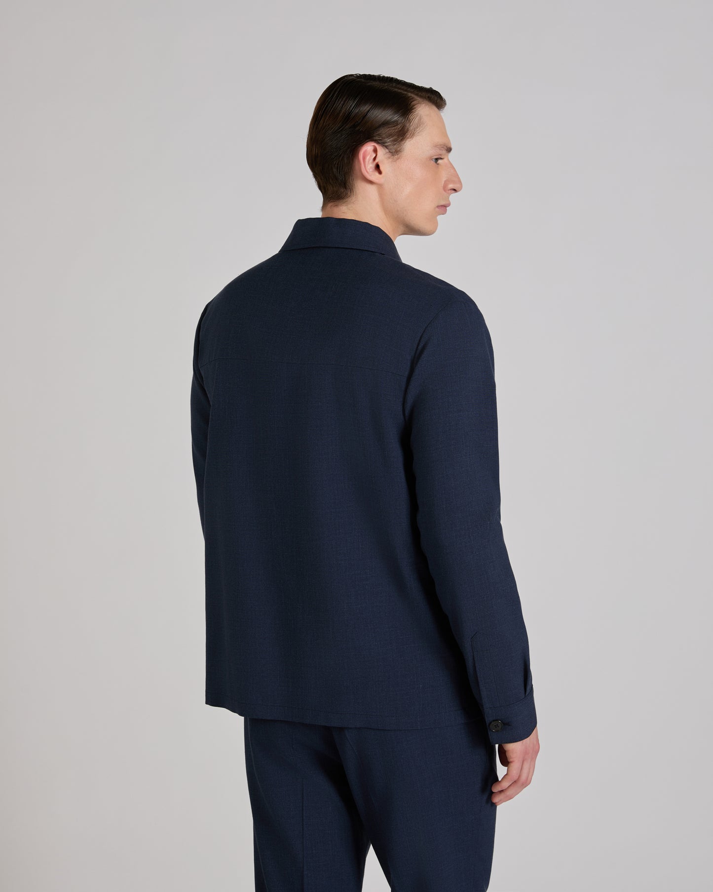 Wool, linen and silk overshirt