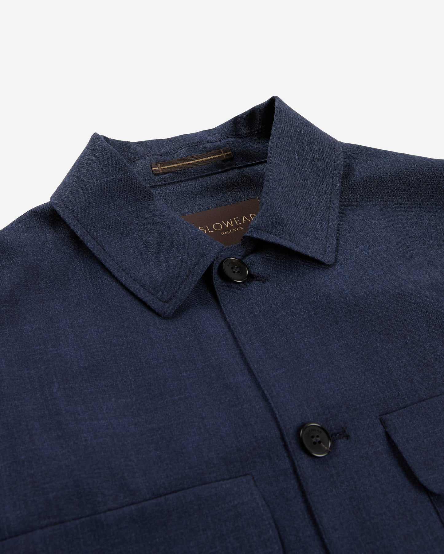 Wool, linen and silk overshirt