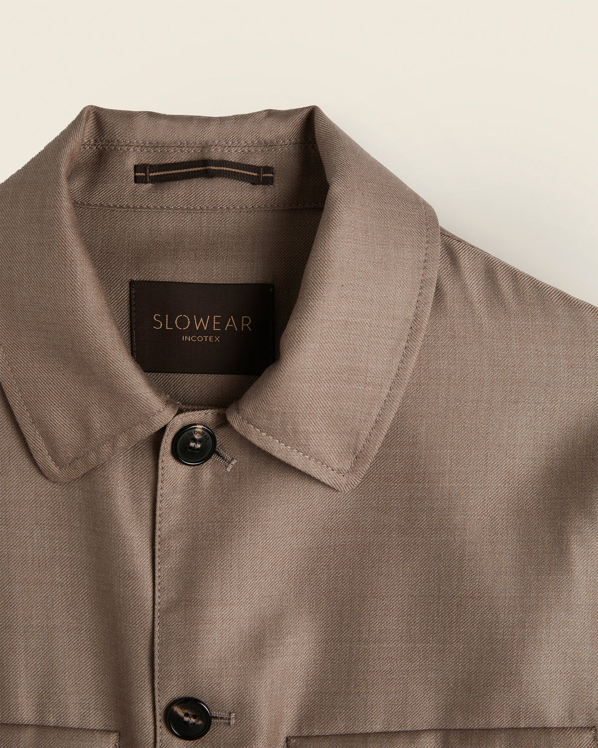 Overshirt in twill di lana e seta