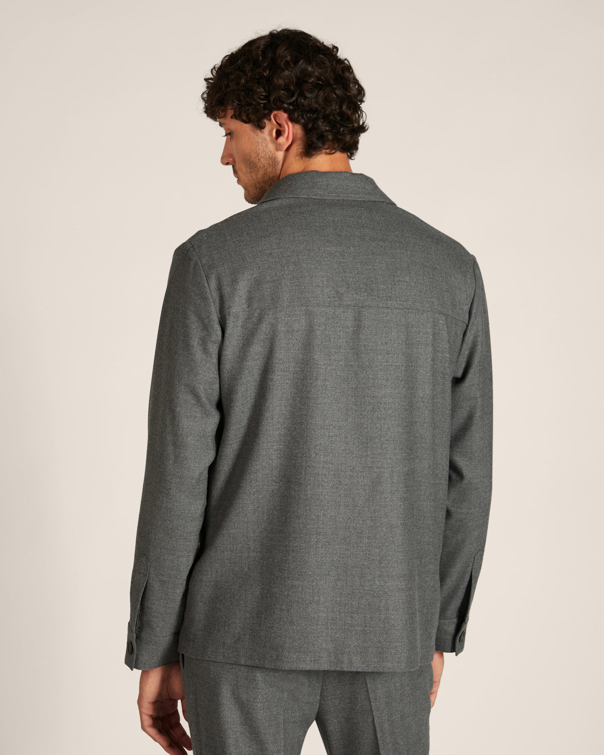 Overshirt aus Bi-Stretch-Wollflanell