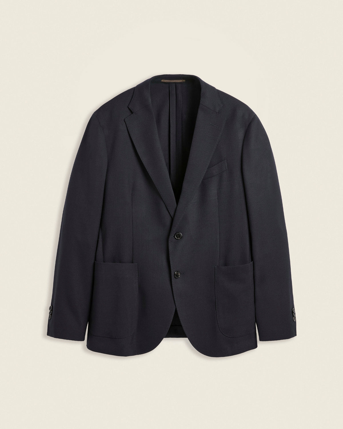 Blazer slim fit in hopsack di lana stretch