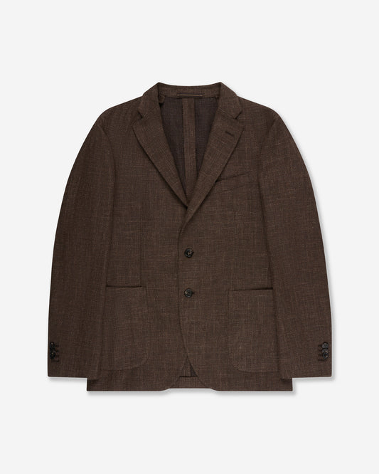 Slim fit mélange effect cotton jacket
