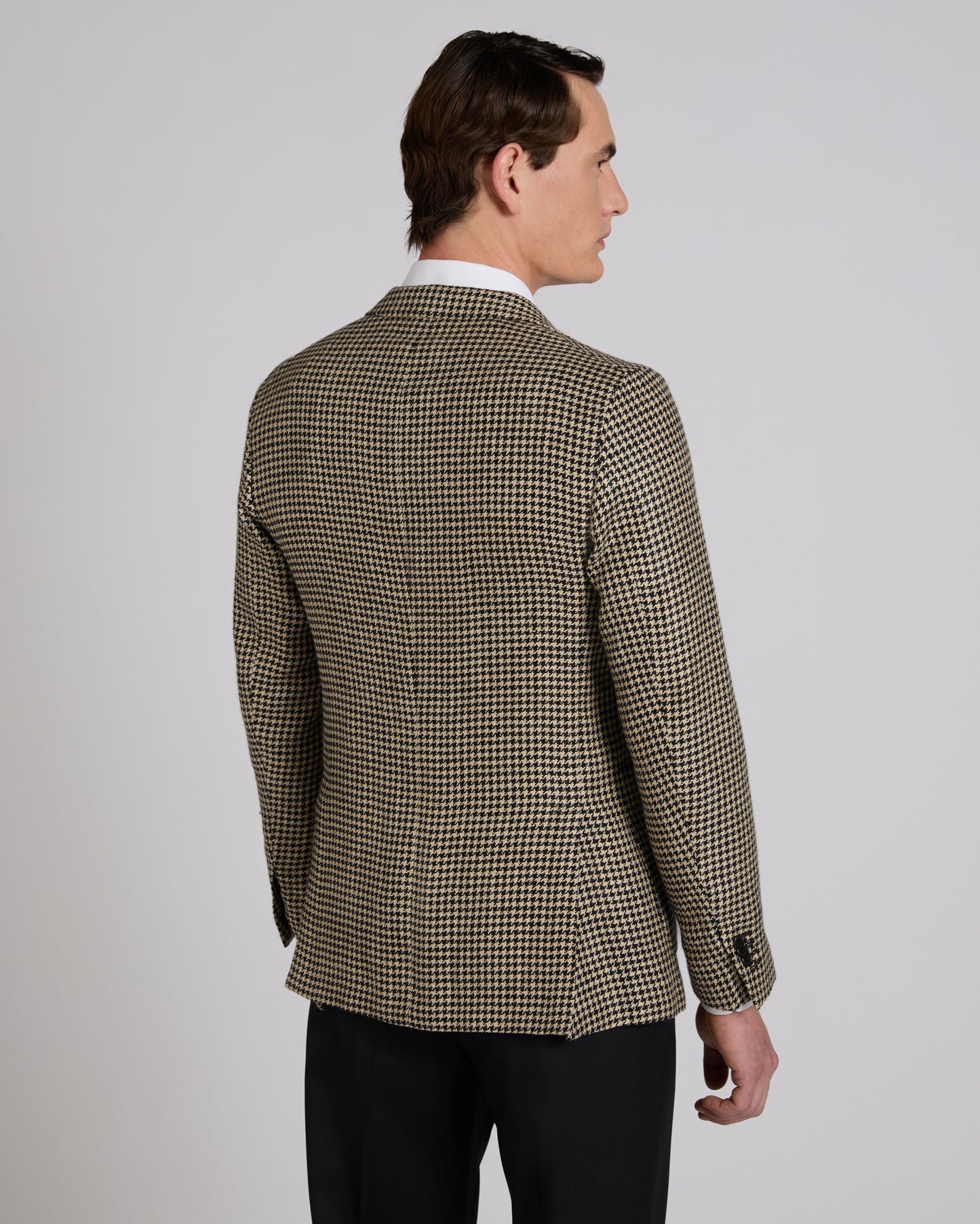 Slim fit linen and silk jacket