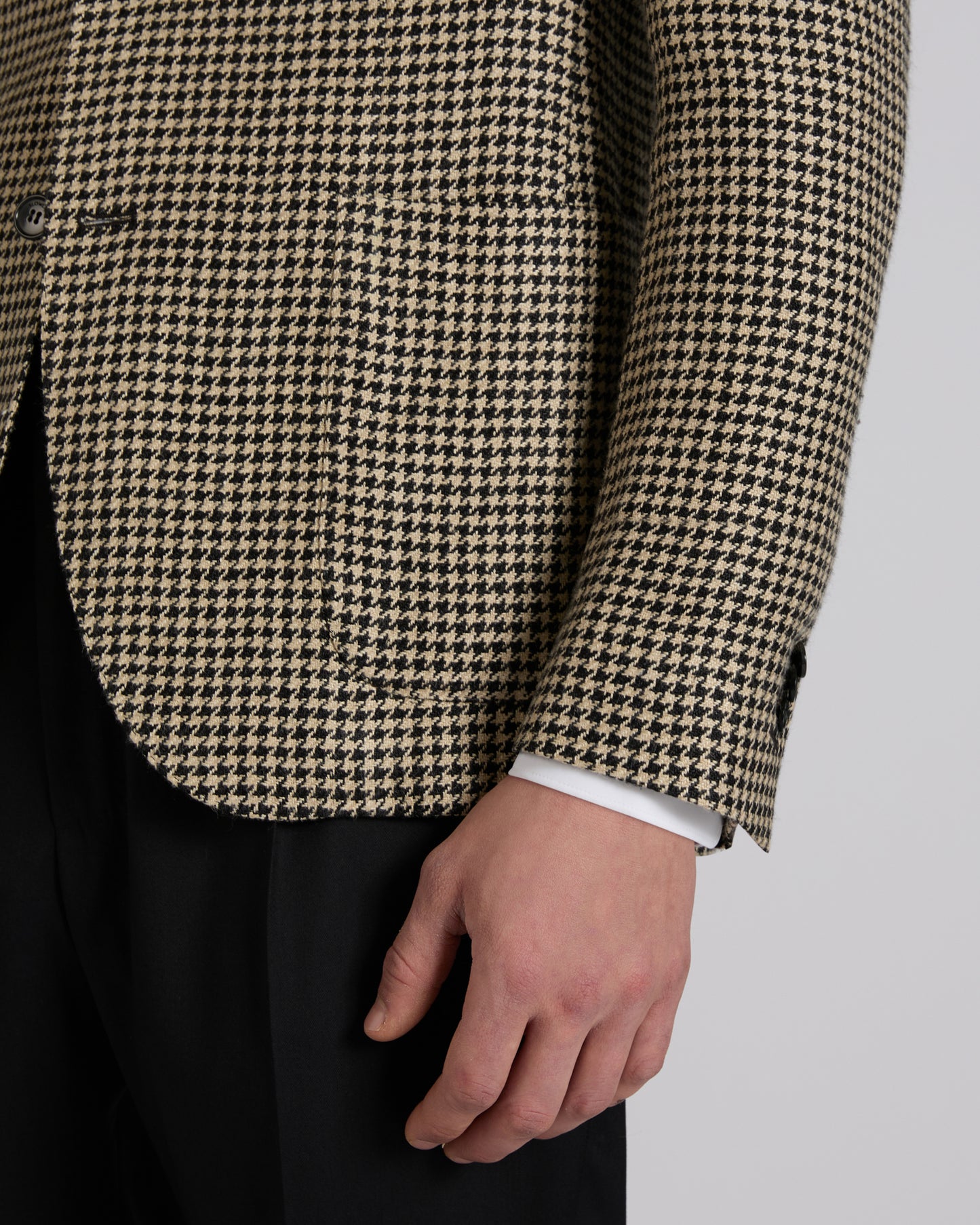 Slim fit linen and silk jacket