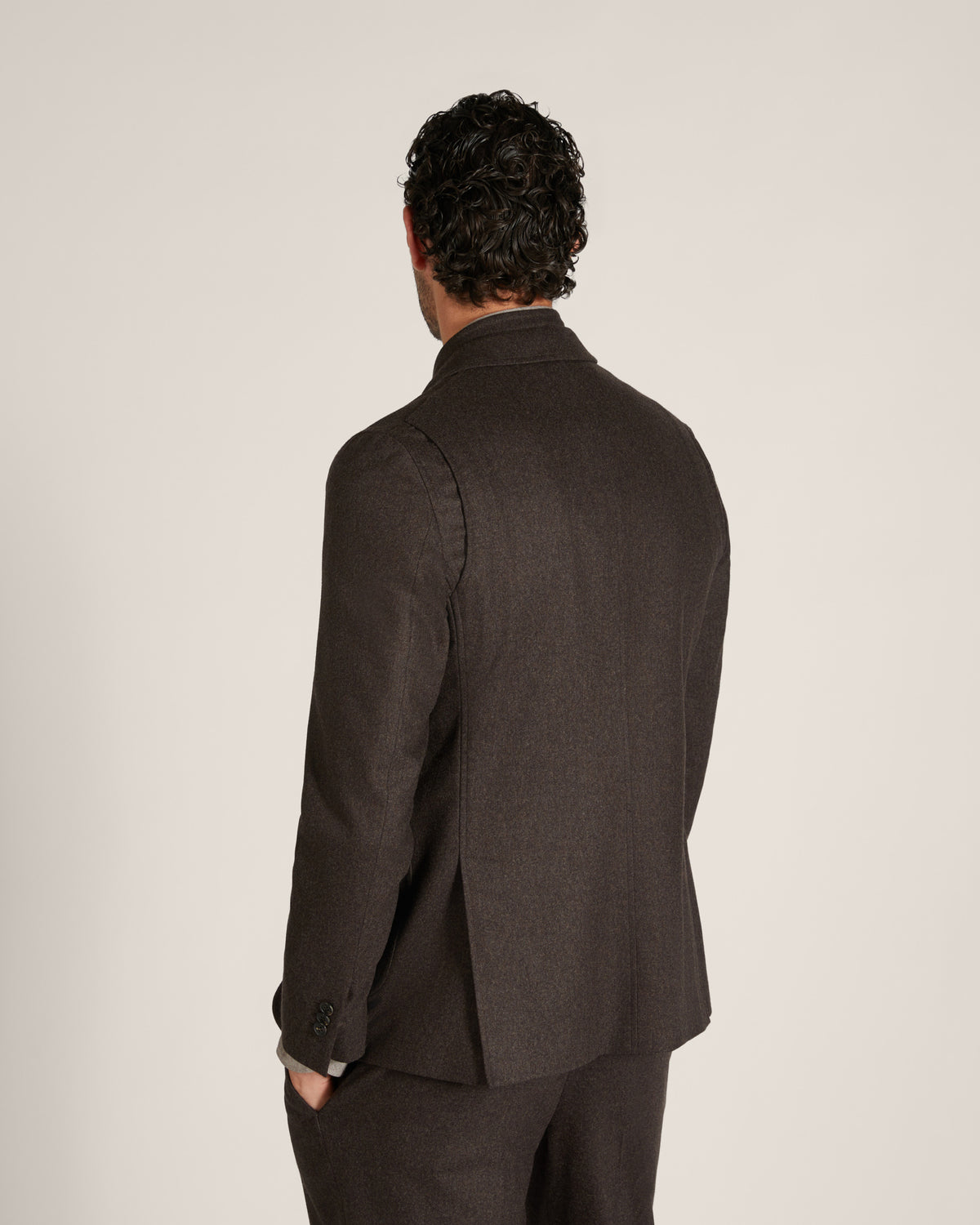 Jacke Regular Fit aus Woll- und Kaschmirflanell