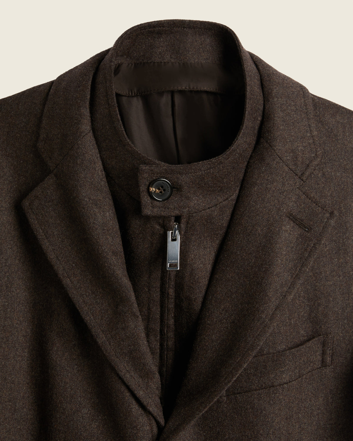 Jacke Regular Fit aus Woll- und Kaschmirflanell