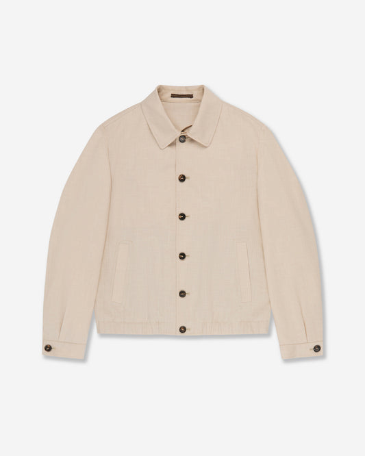 Wool, linen and silk blouson jacket