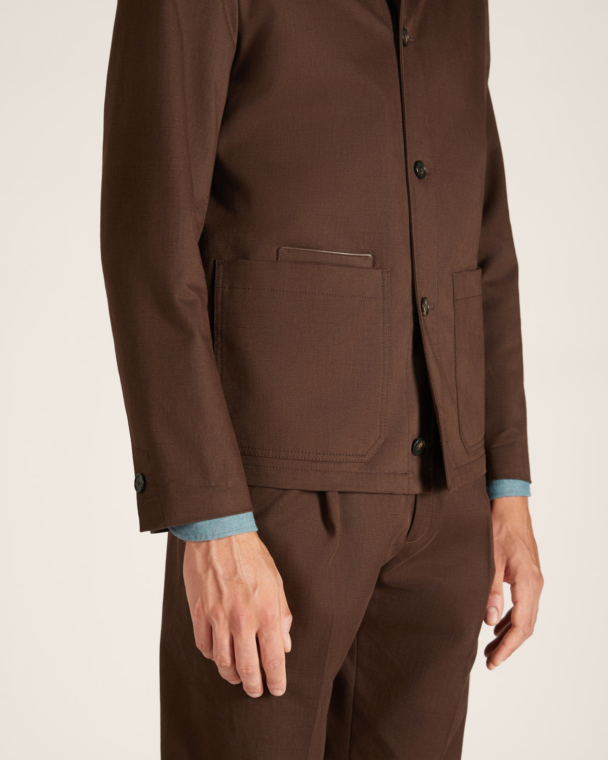 Chore-Jacke aus Baumwoll-Kaschmir-Gabardine