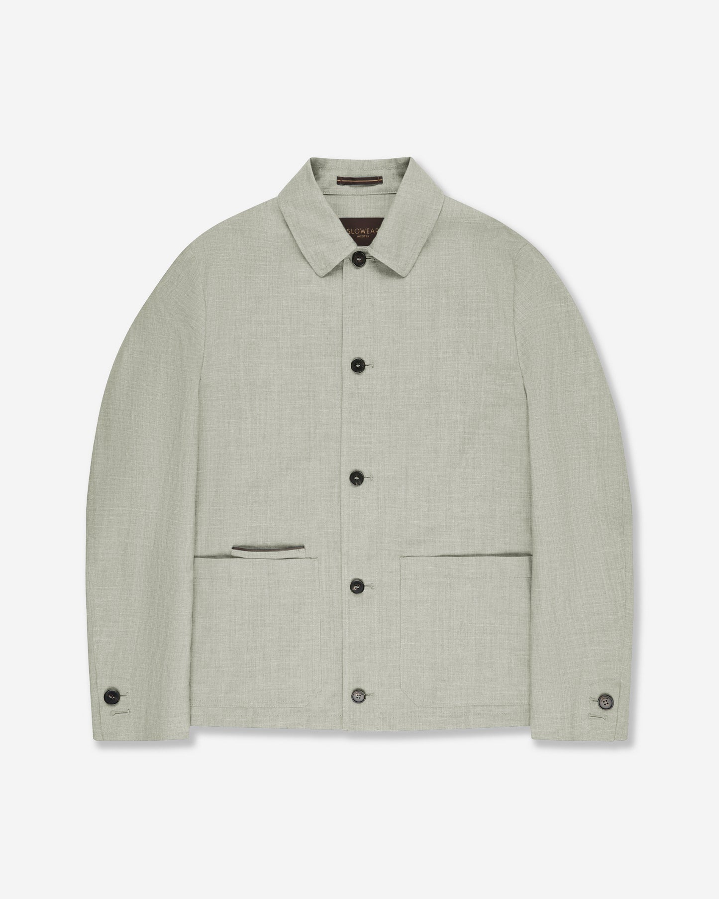 Blouson aus Wollleinen, Leinen und Seide