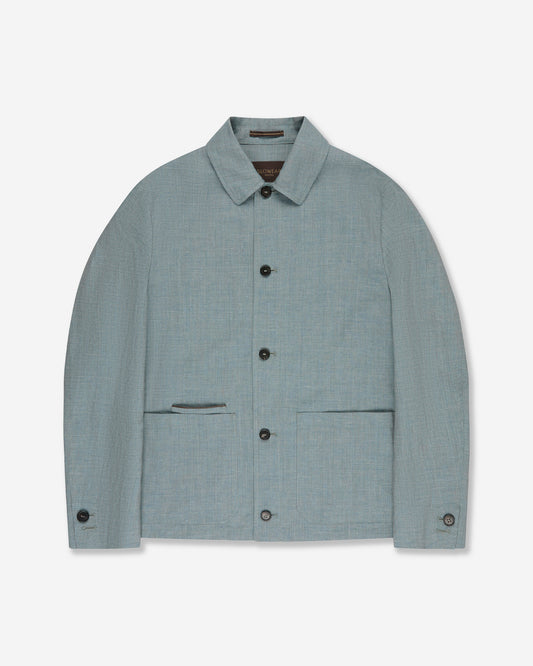 Wool, linen and silk blouson jacket