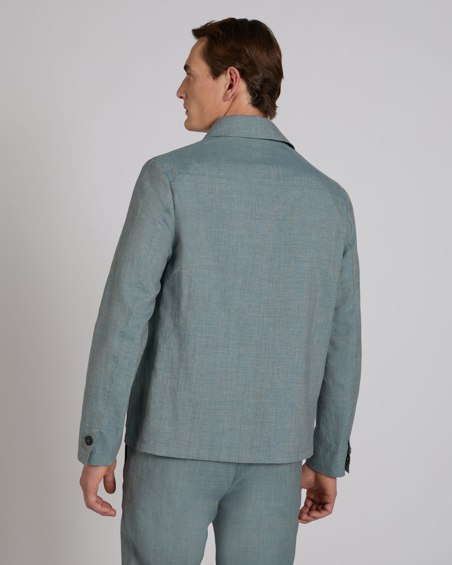 Wool, linen and silk blouson jacket