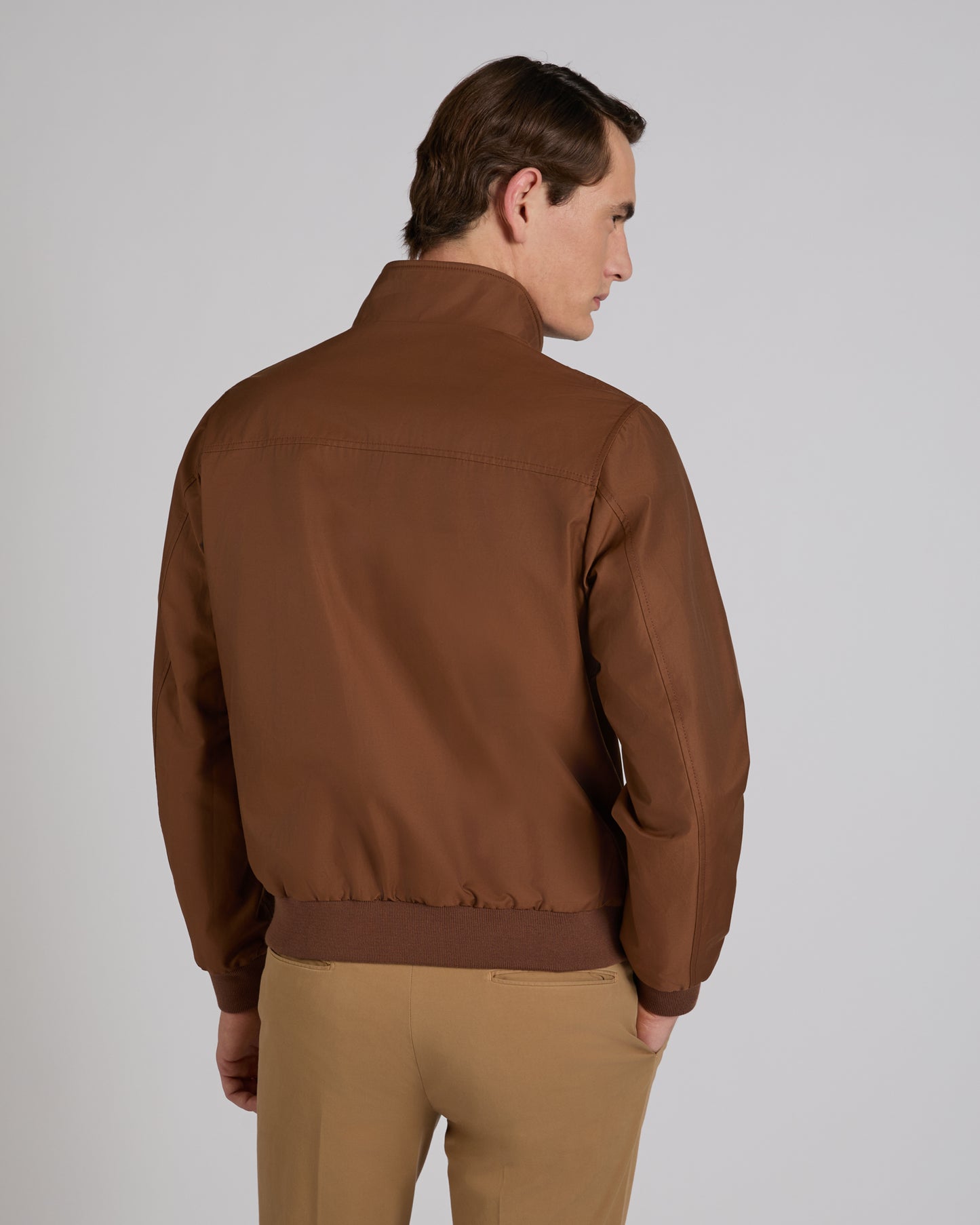 Water-repellent cotton and nylon blouson jacket