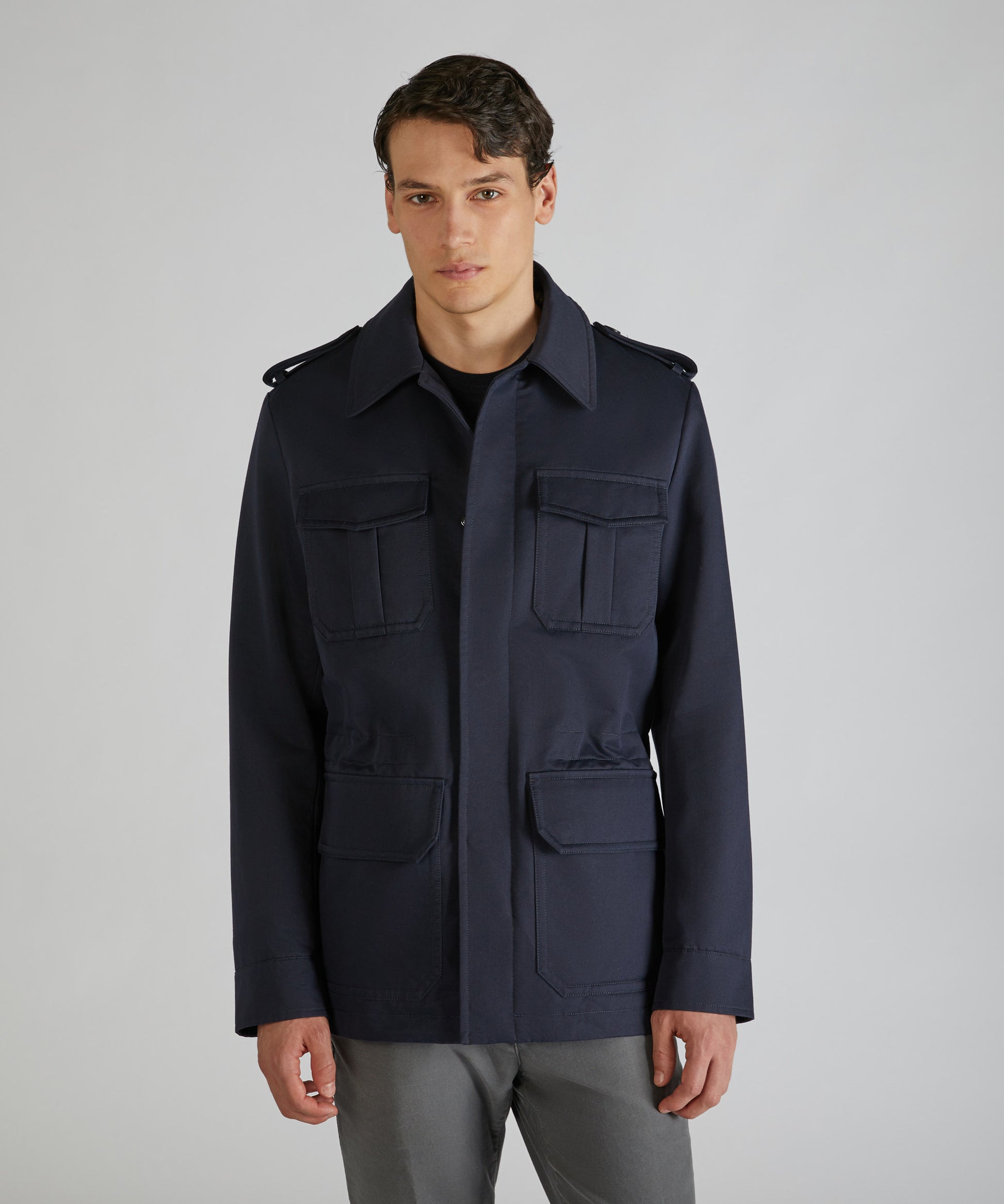 Montedoro - コットンとウール・フランキジャ - ダークブルー – Slowear 