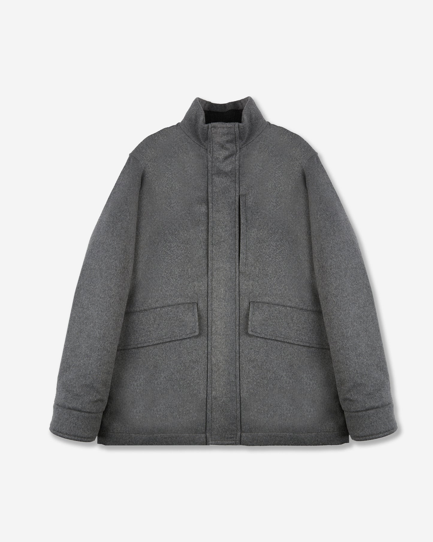 Car coat in panno di lana e cashmere