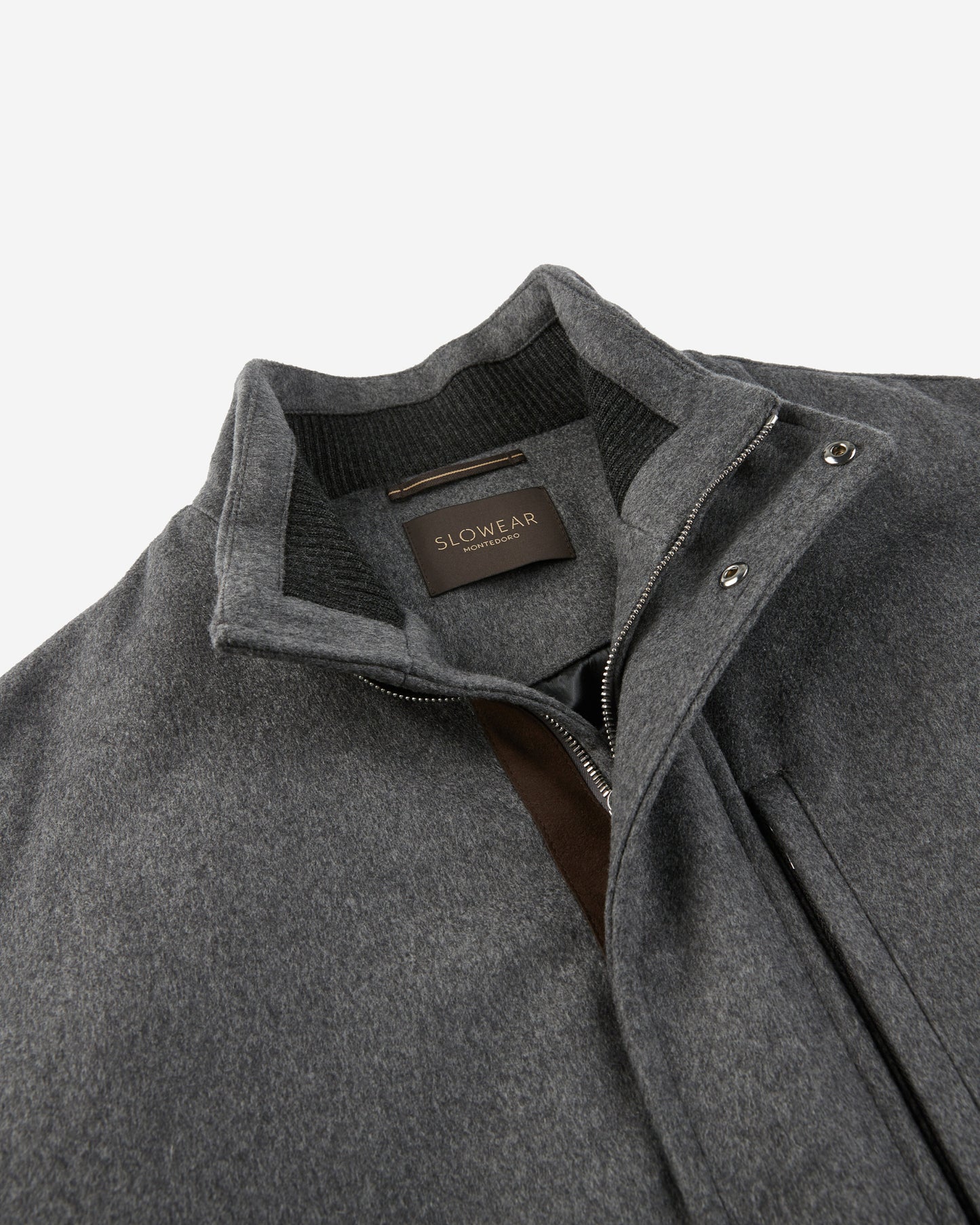 Car coat in panno di lana e cashmere