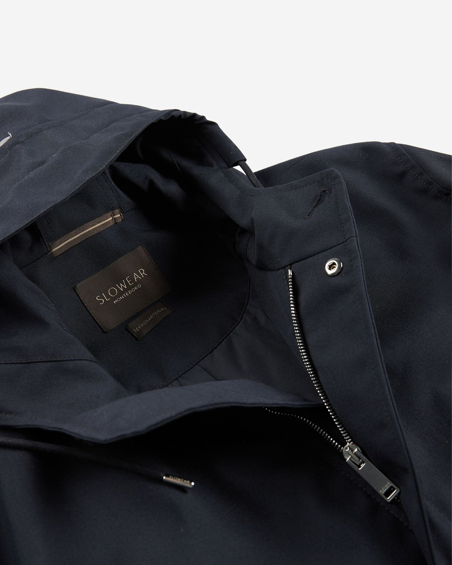 Technical fabric hooded jacket