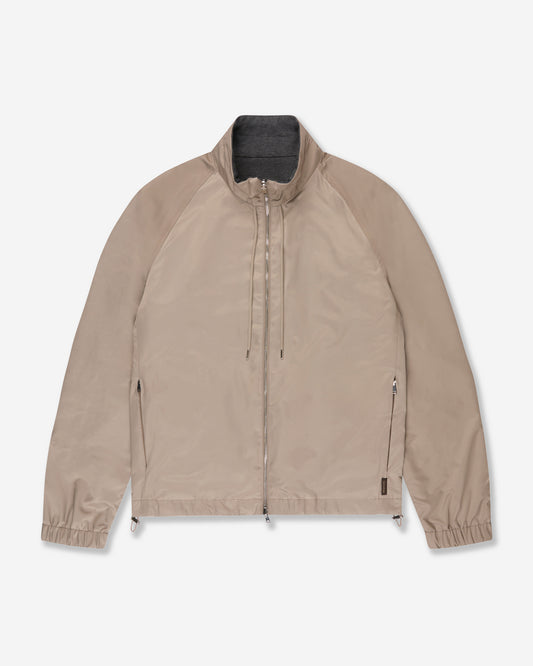 Reversible polyester taffeta blouson jacket