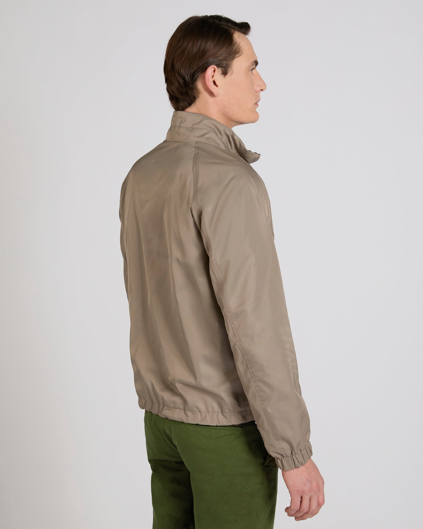 Reversible polyester taffeta blouson jacket