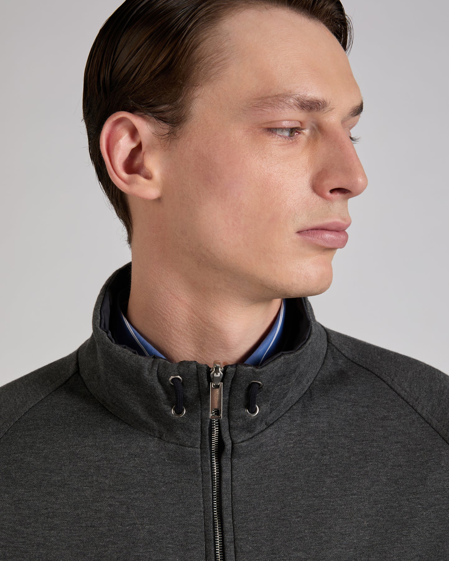 Reversible polyester taffeta blouson jacket