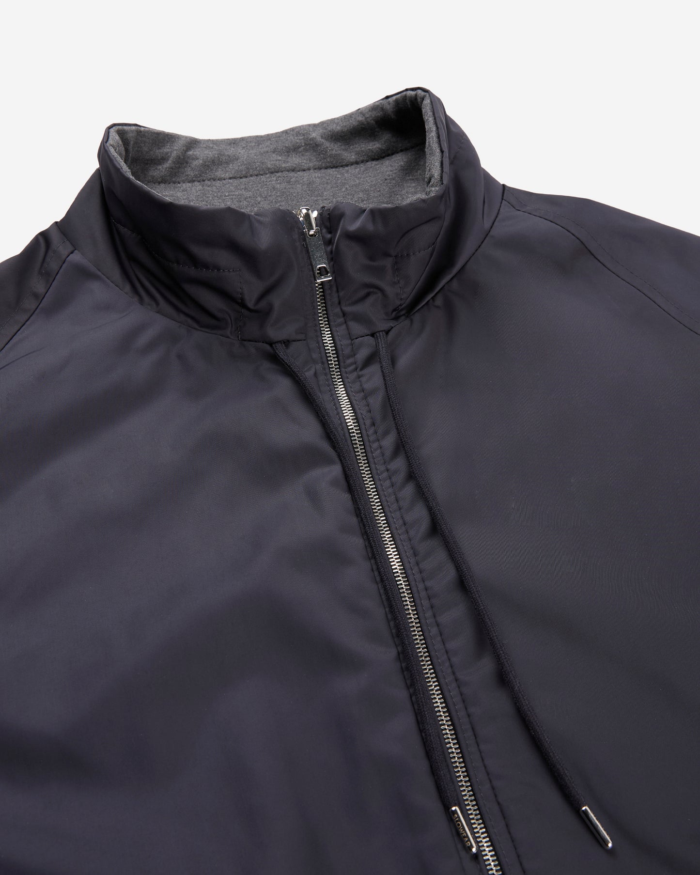Reversible polyester taffeta blouson jacket