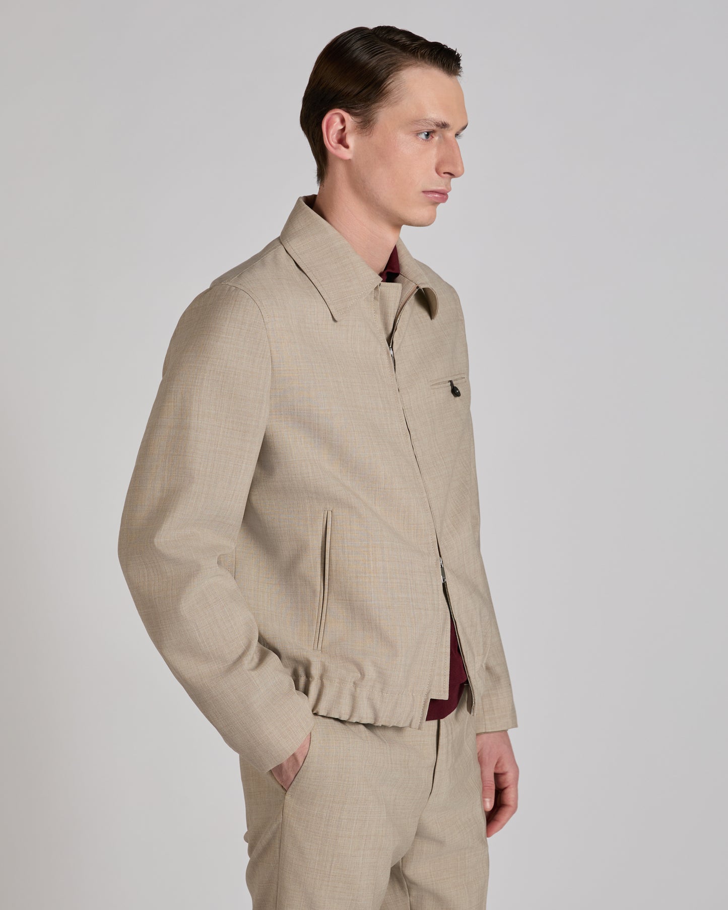 Wool fabric Primo bomber jacket