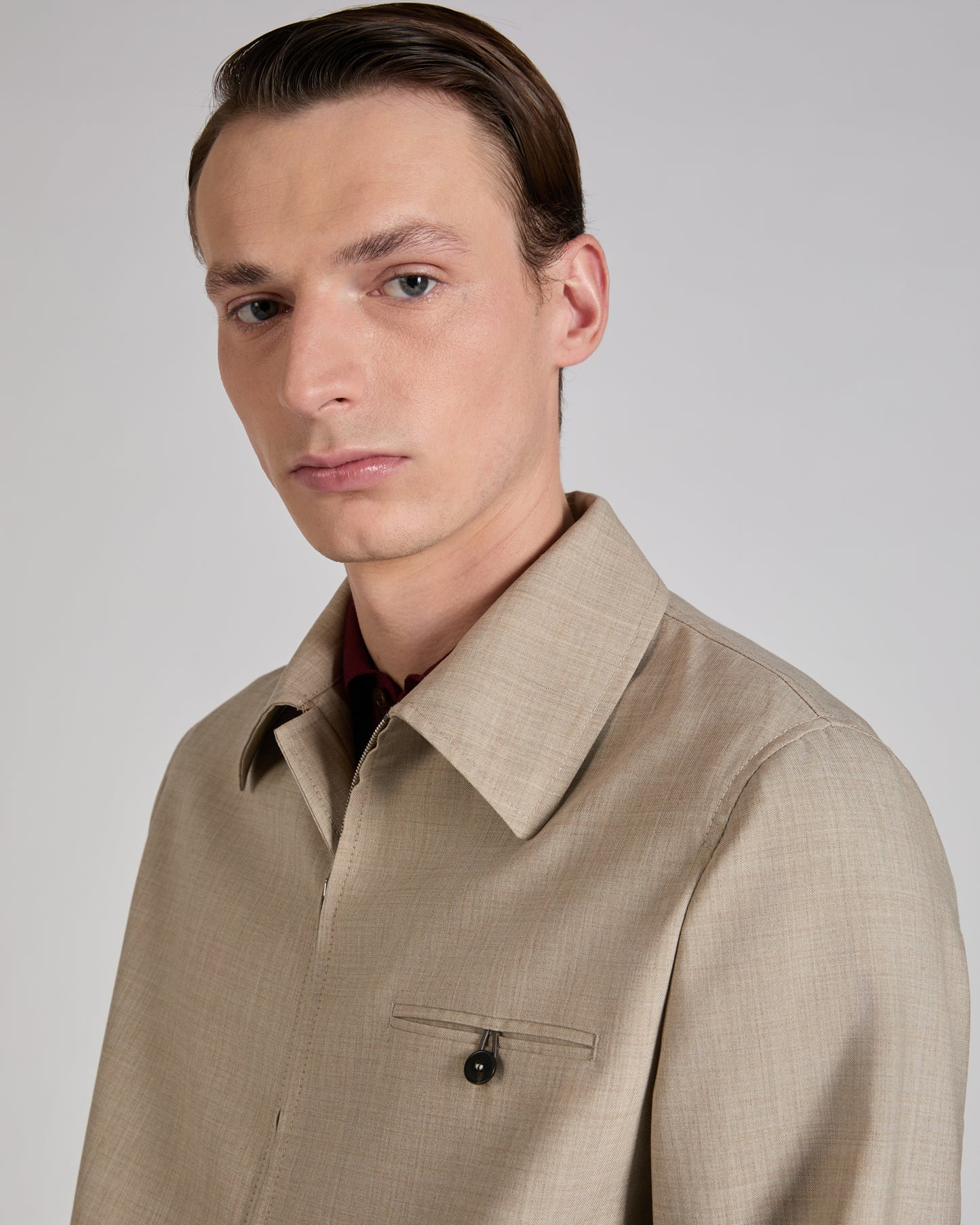 Wool fabric Primo bomber jacket