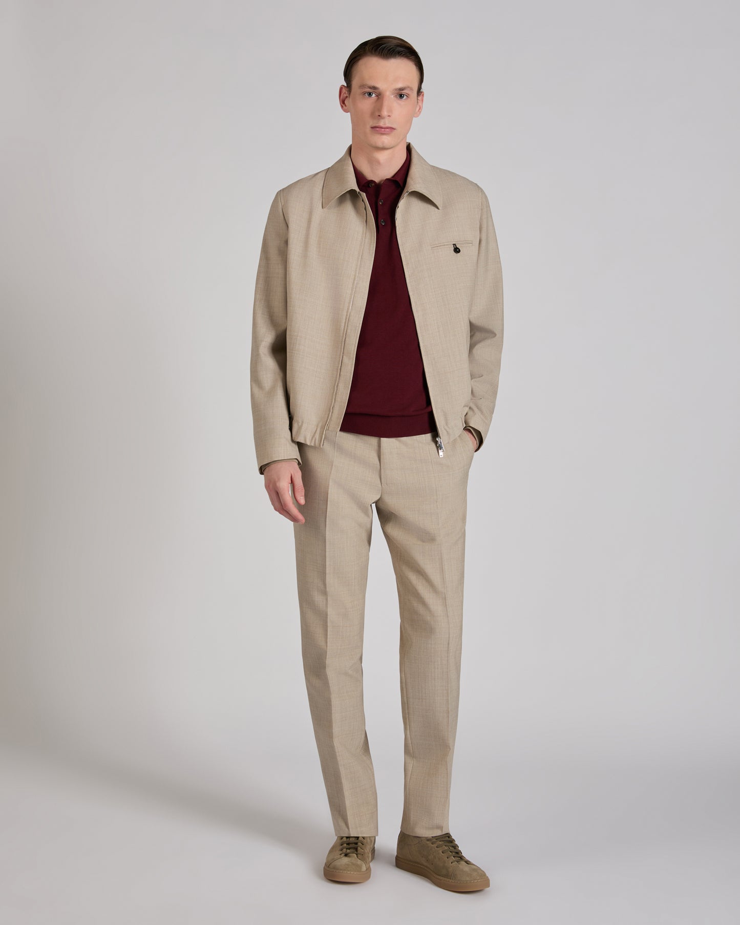 Wool fabric Primo bomber jacket