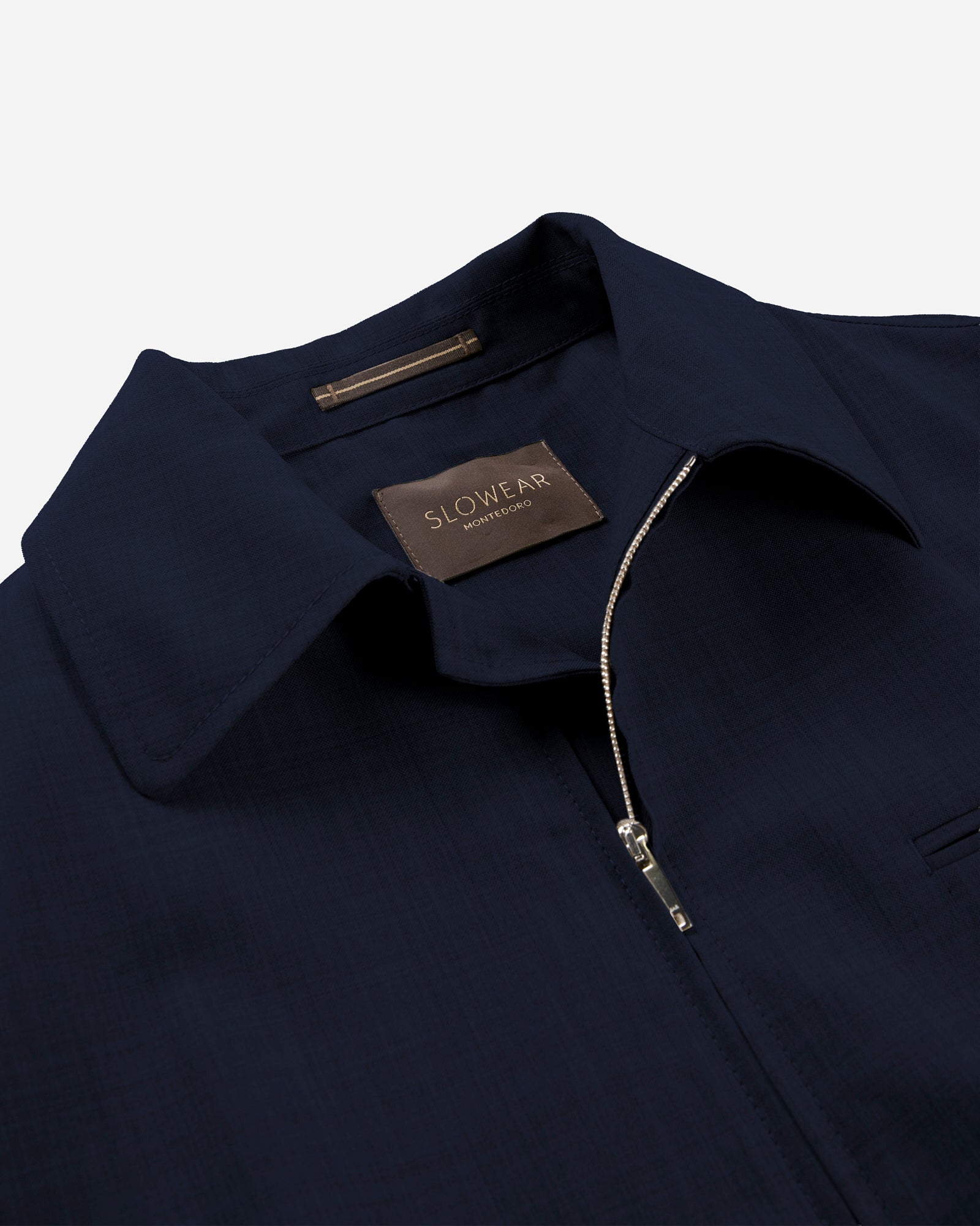 Montedoro - Wool fabric Primo bomber jacket - dark blue – Slowear