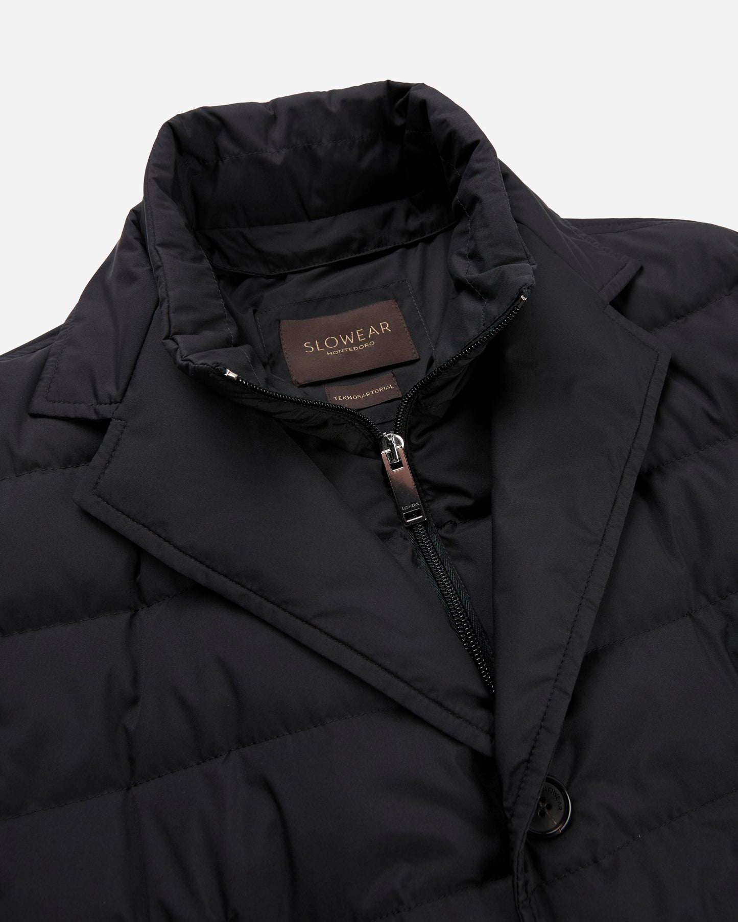 Technical fabric padded jacket