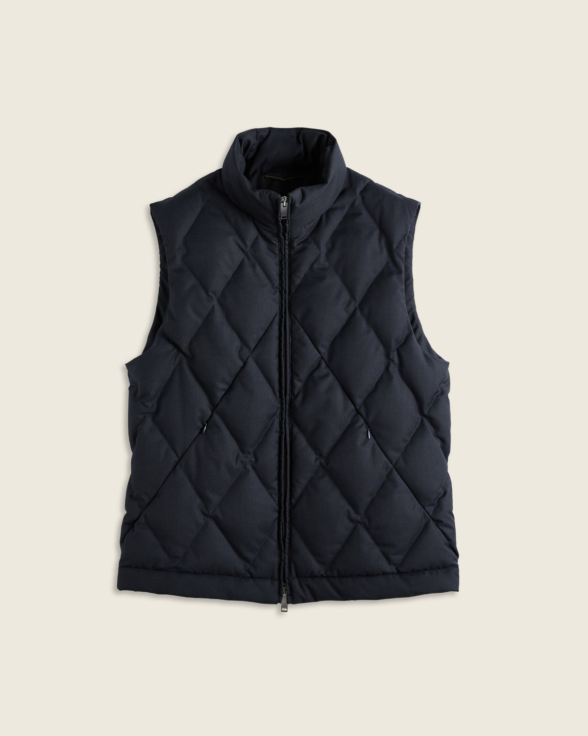 Gilet  coupe droite en duvet et tissu technique deux couche