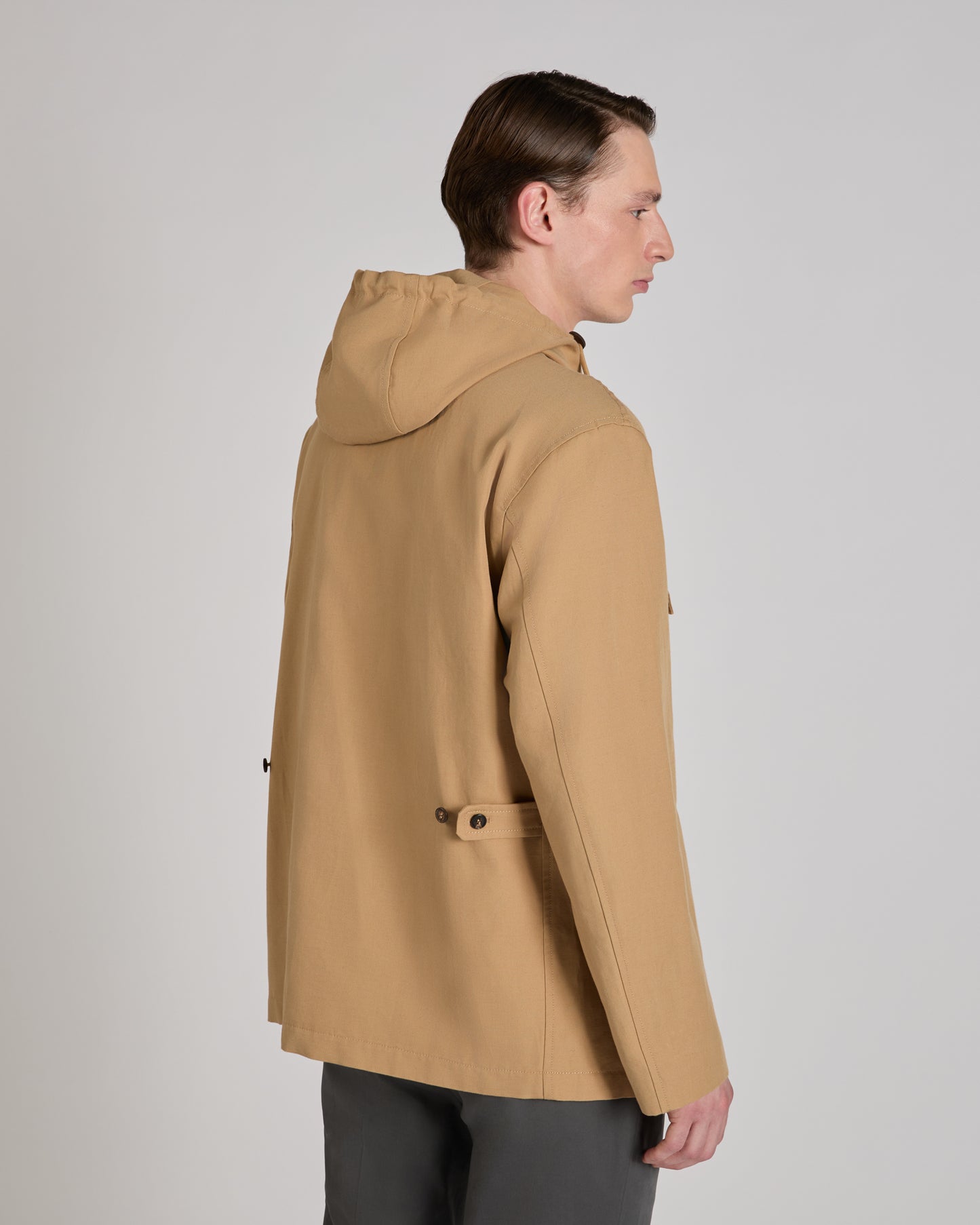 Cotton and linen canvas jacket