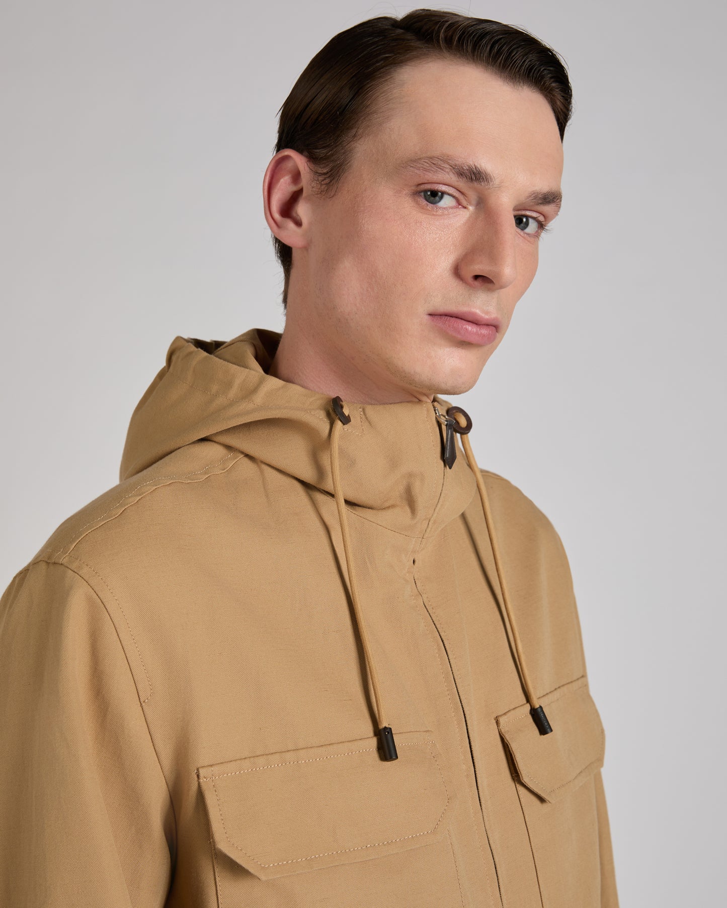 Cotton and linen canvas jacket