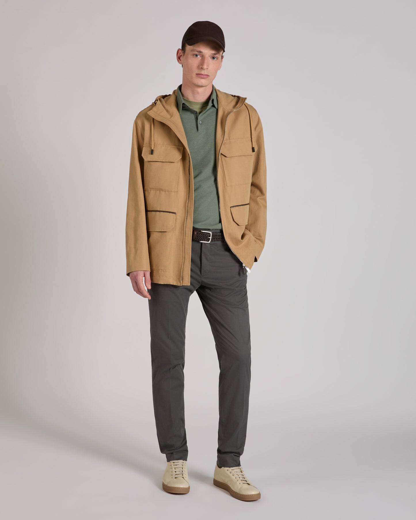 Cotton and linen canvas jacket