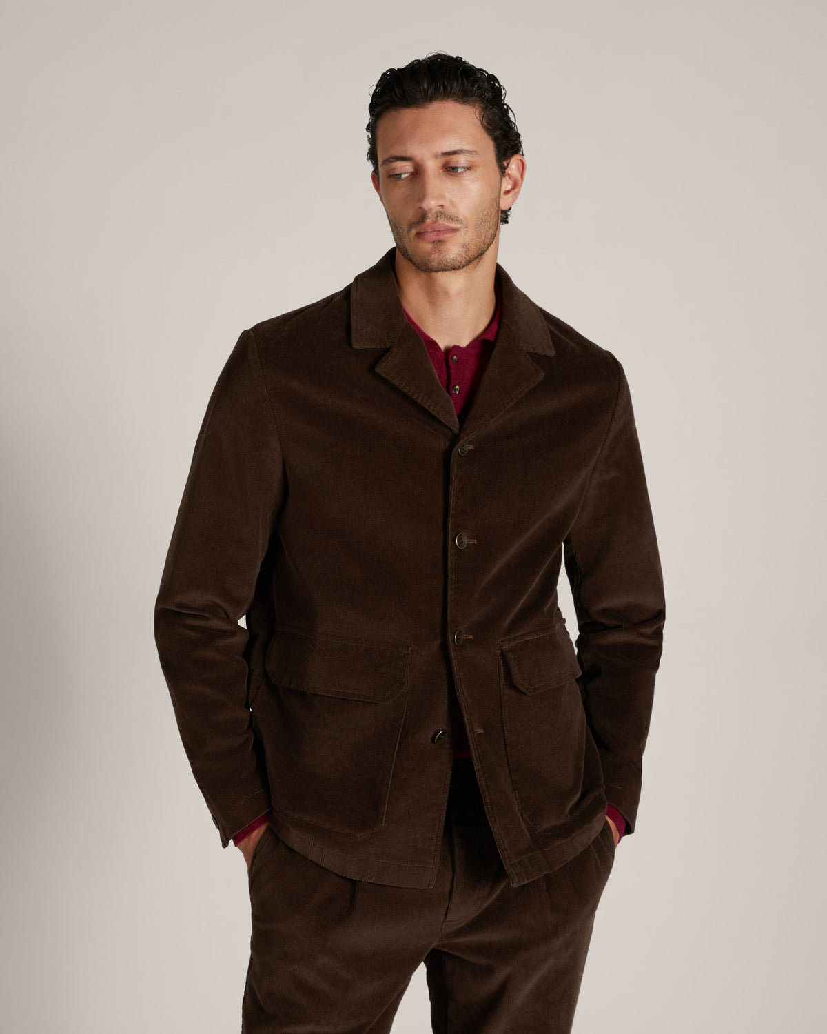 Slim-Fit Bacaro Chore-Jacke aus Cord