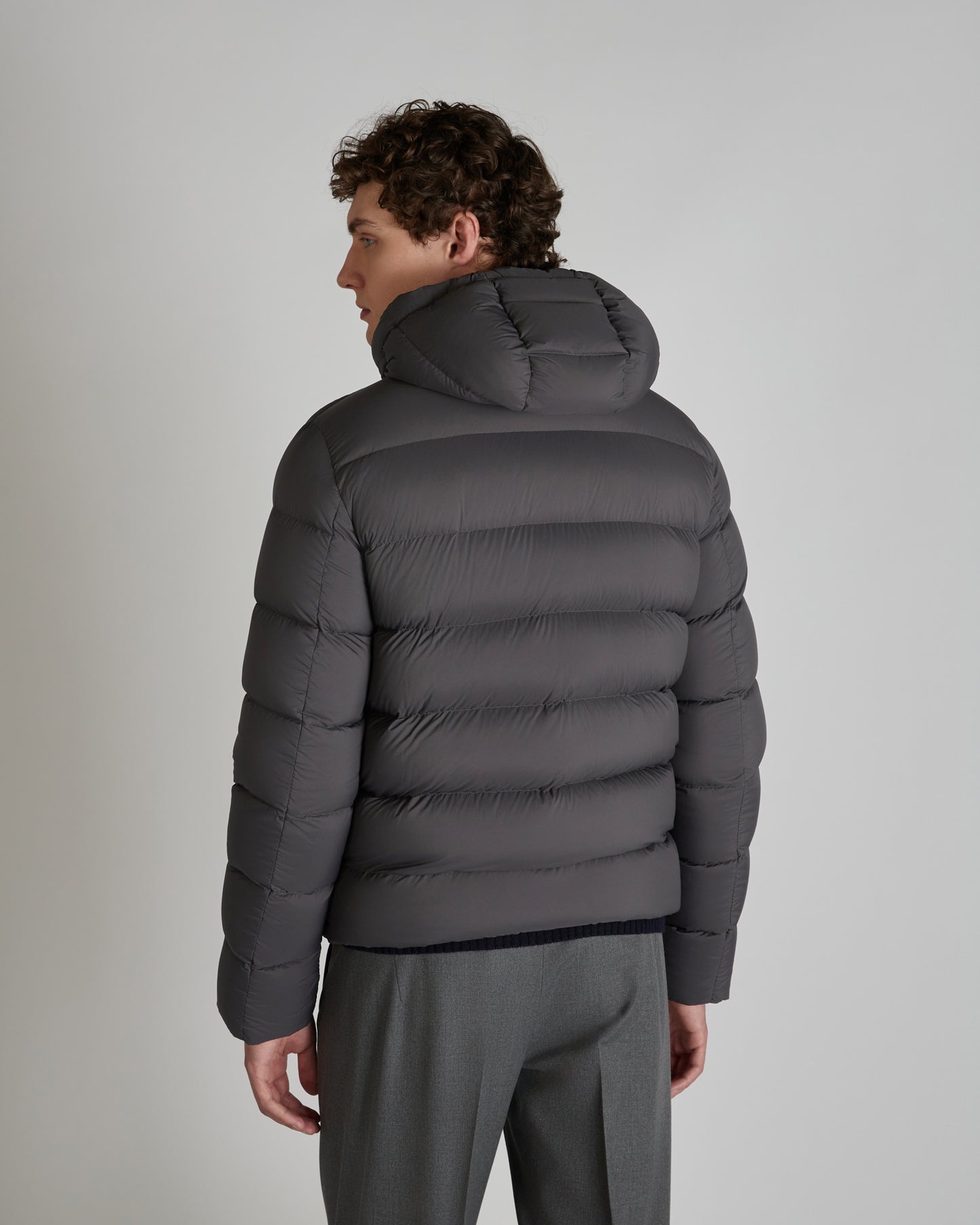 Bomber jacket with down padding