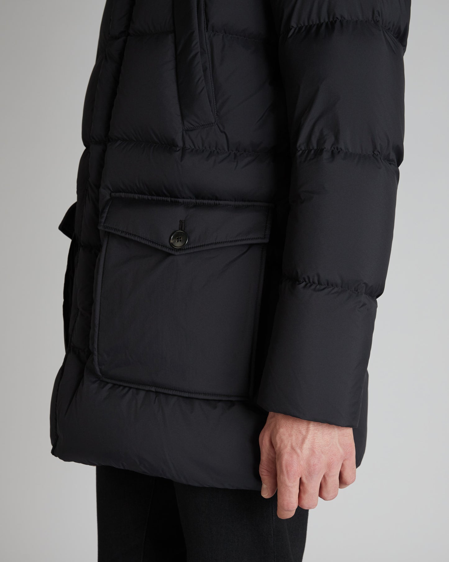 Parka con imbottitura in piuma