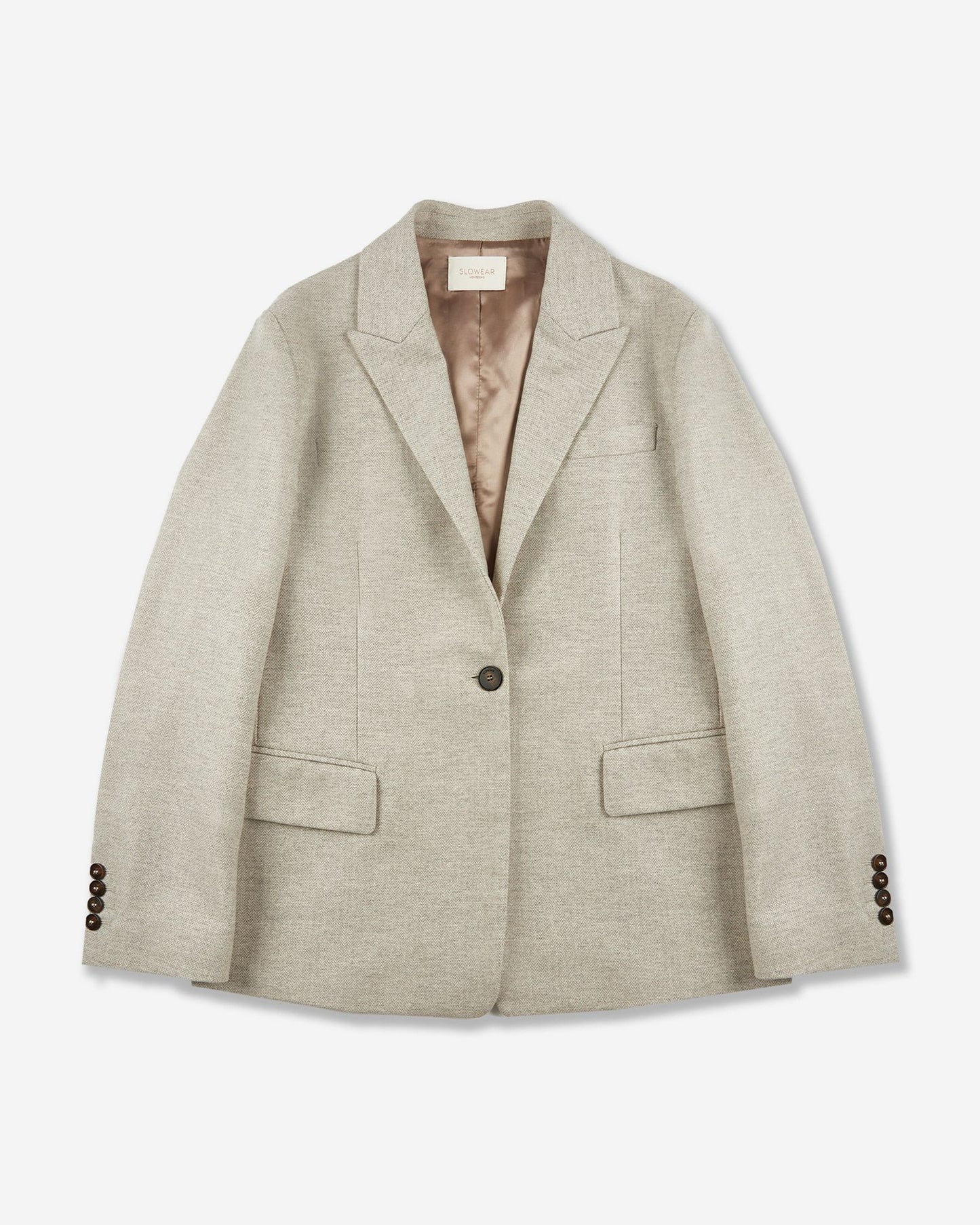 Wide fit jacket in stretch flannel