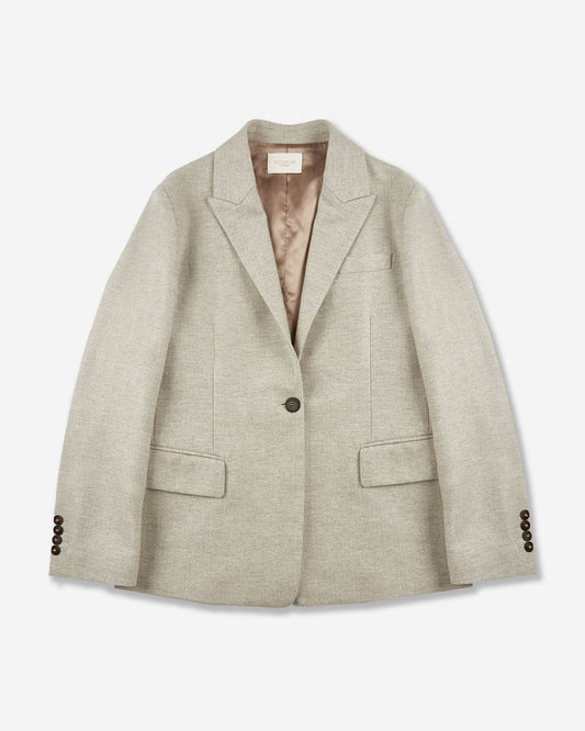 Wide fit jacket in stretch flannel