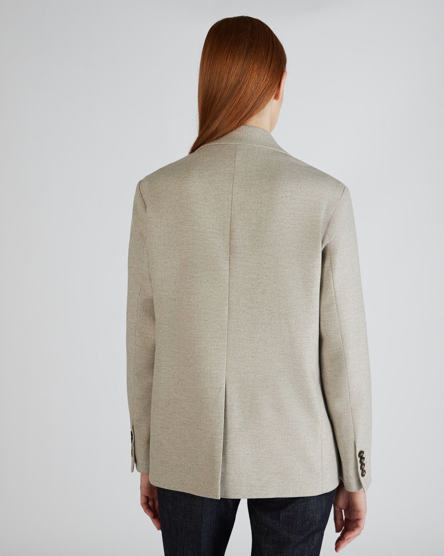 Wide fit jacket in stretch flannel