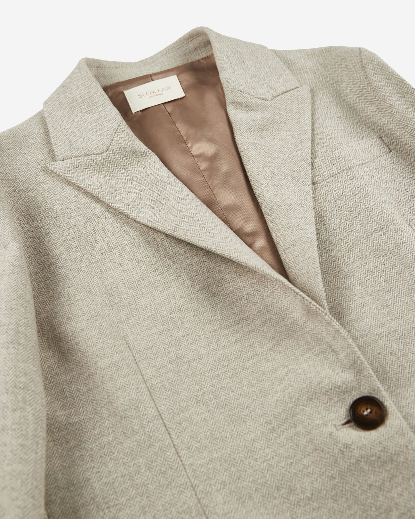 Wide fit jacket in stretch flannel