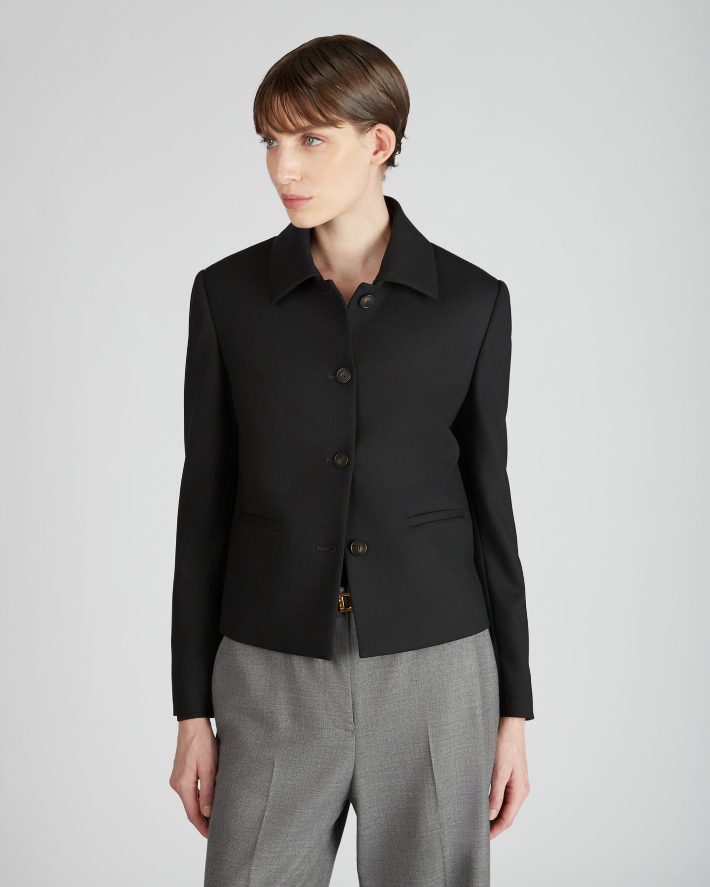 Giacca regular fit in lana bistretch