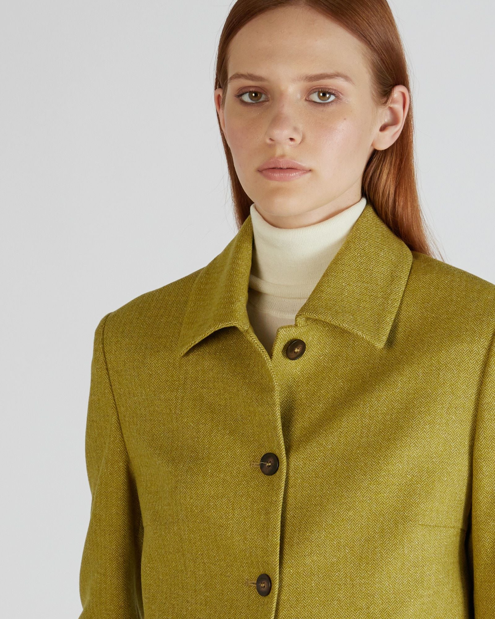 Regular fit stretch flannel jacket