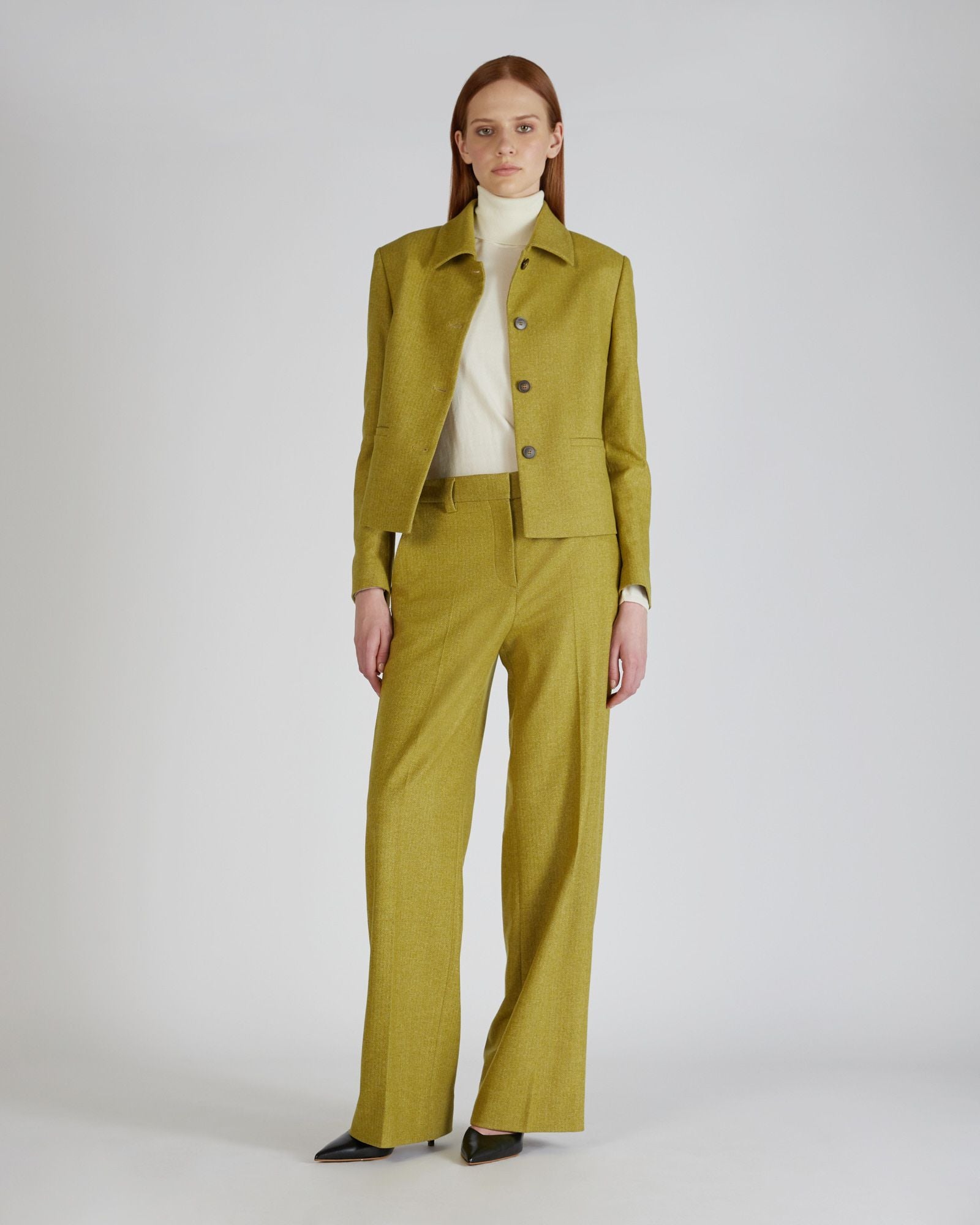 Regular fit stretch flannel jacket