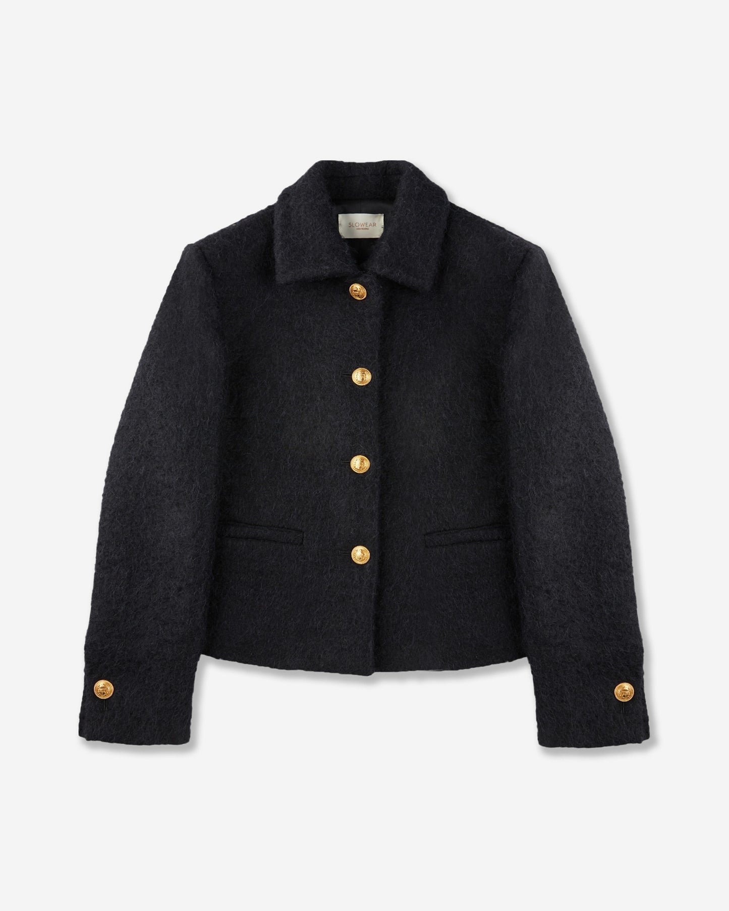 Giacca regular fit in bouclé di lana