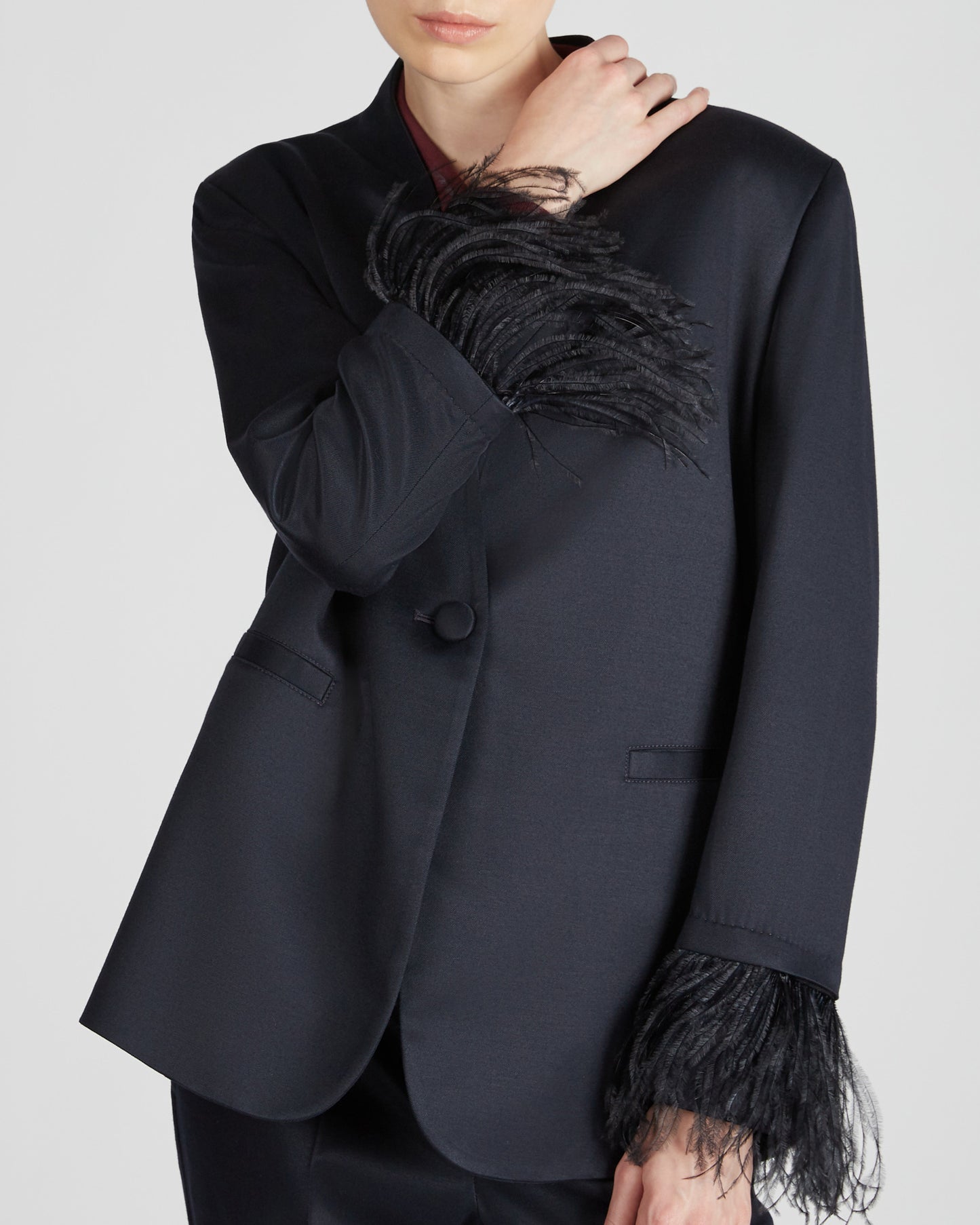 Regular fit shiny flannel jacket