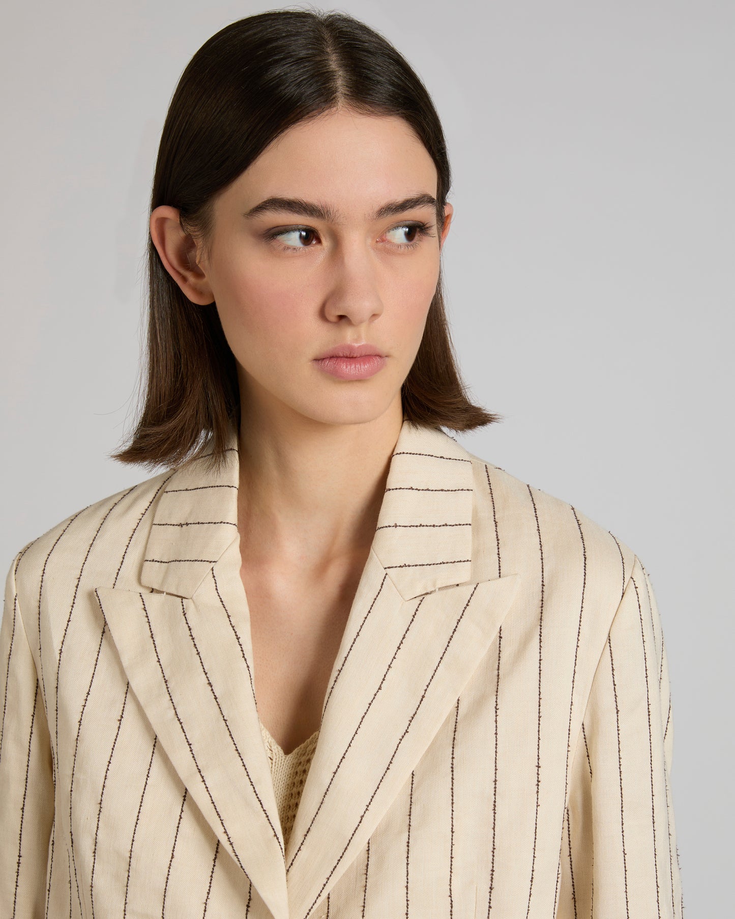 Regular fit jacket in linen blend