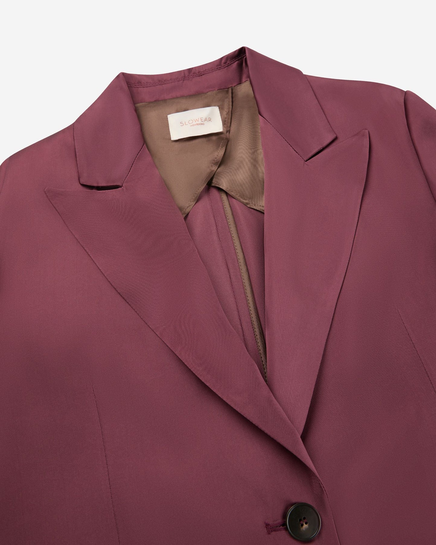 Montedoro - Regular fit jacket in shiny satin - mauve