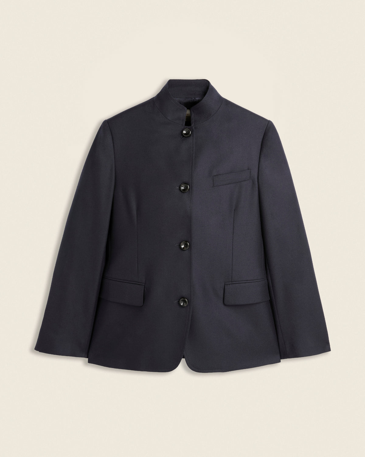Regular fit wool-flannel jacket